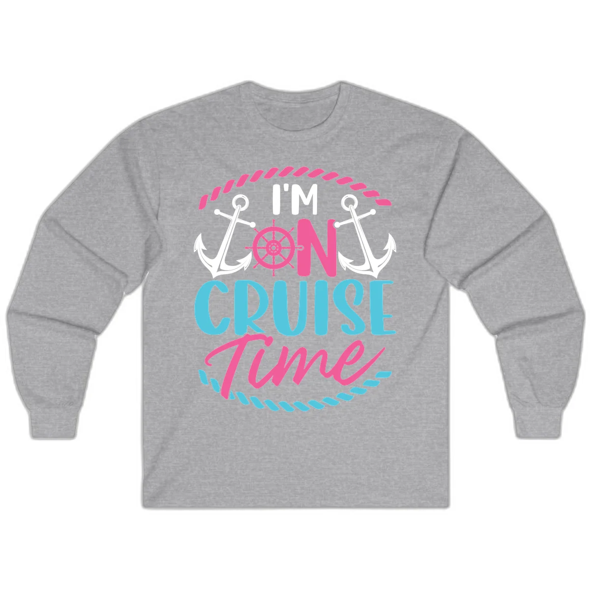 I'm On Cruise Time Long Sleeve in Sport Grey