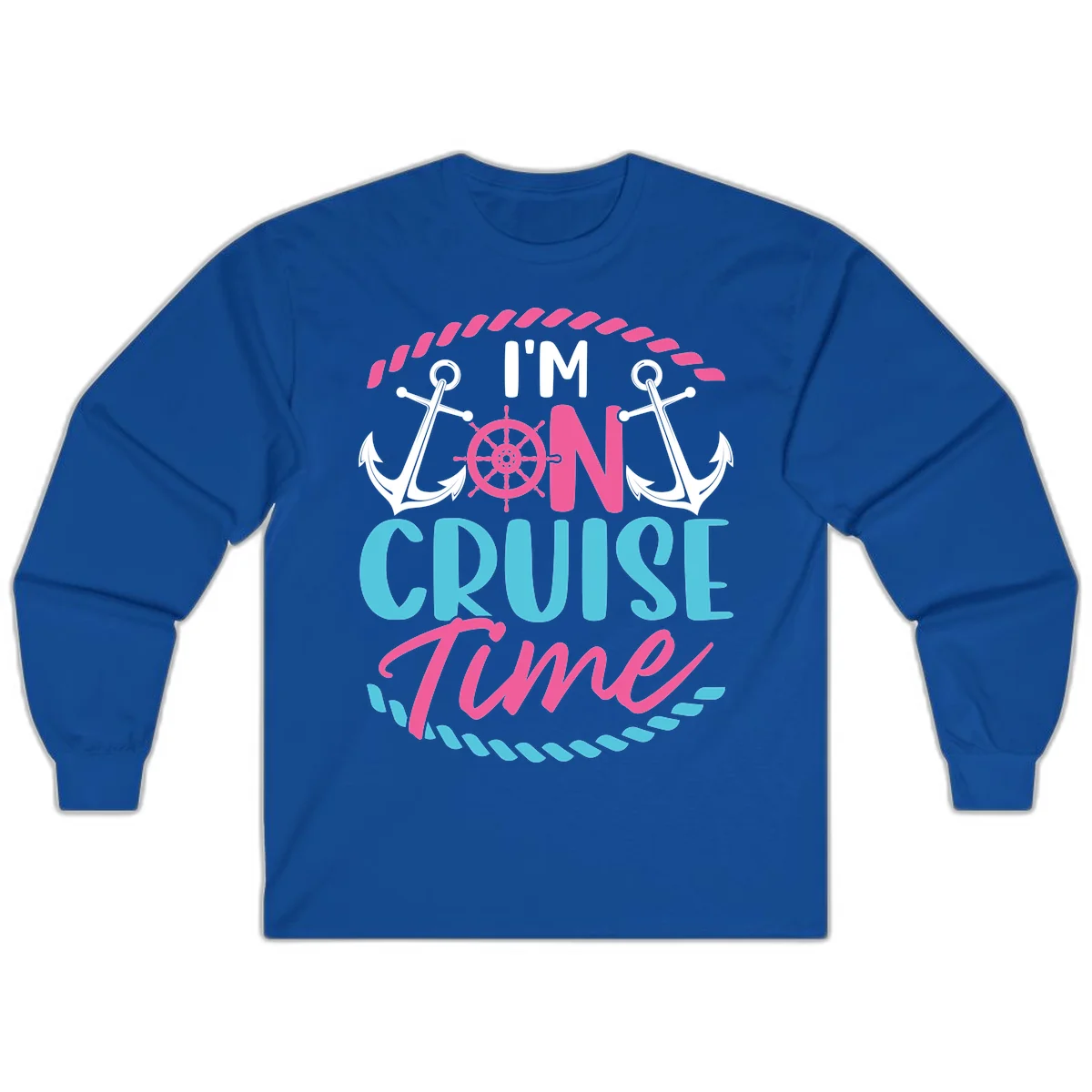 I'm On Cruise Time Long Sleeve in Royal