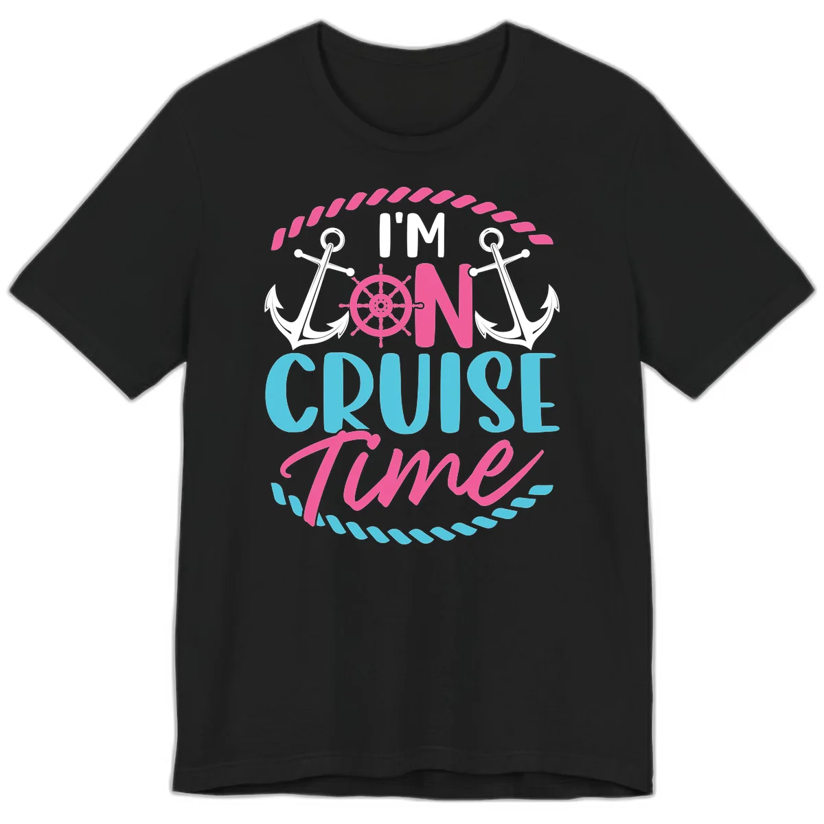 I'm On Cruise Time Premium T-Shirt in Black