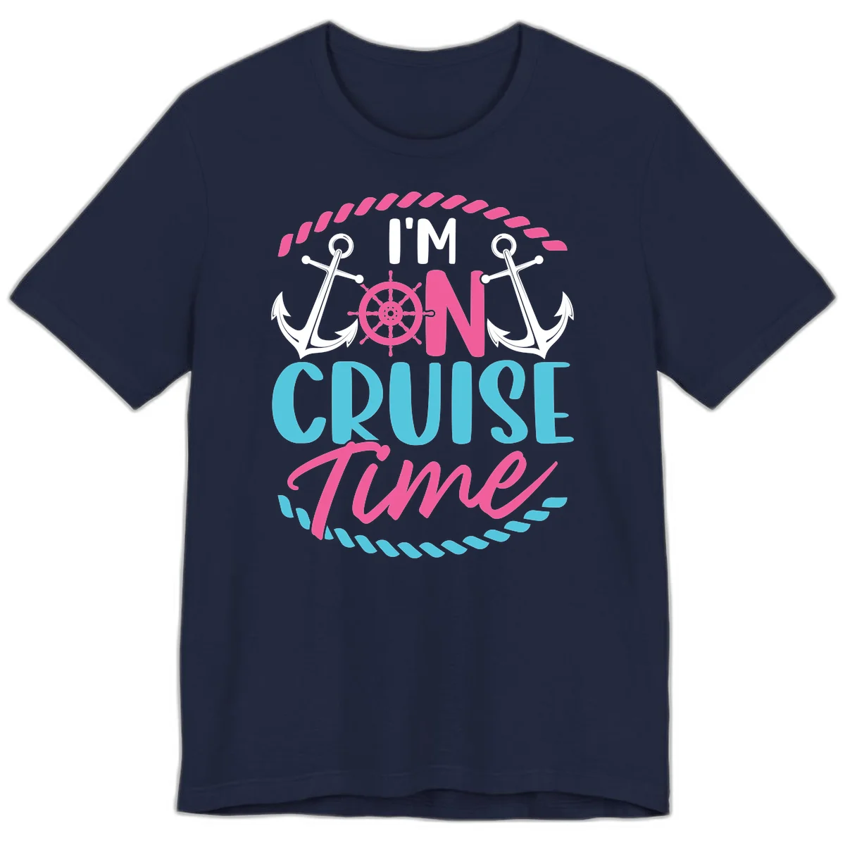 I'm On Cruise Time Premium T-Shirt in Navy