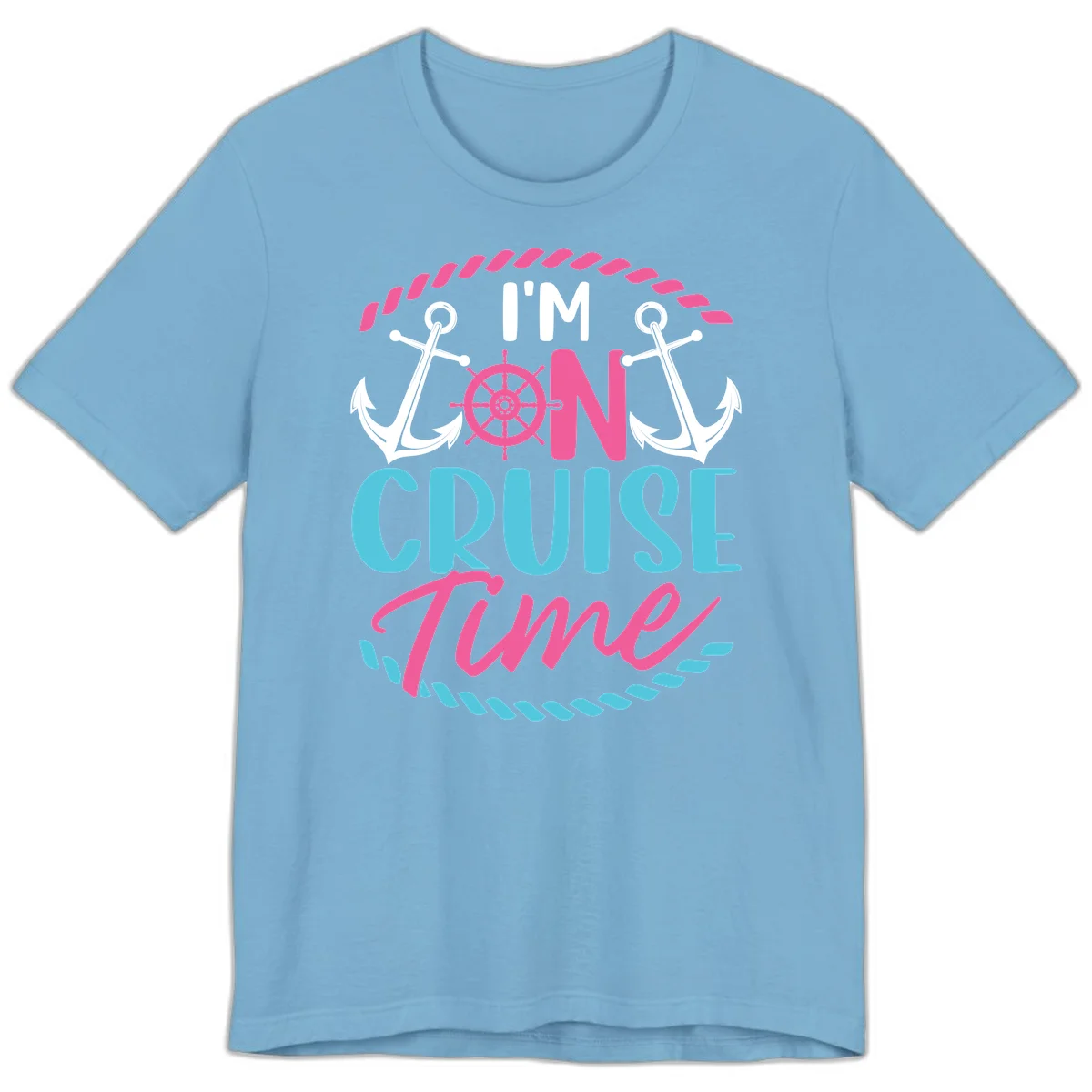 I'm On Cruise Time Premium T-Shirt in Ocean Blue