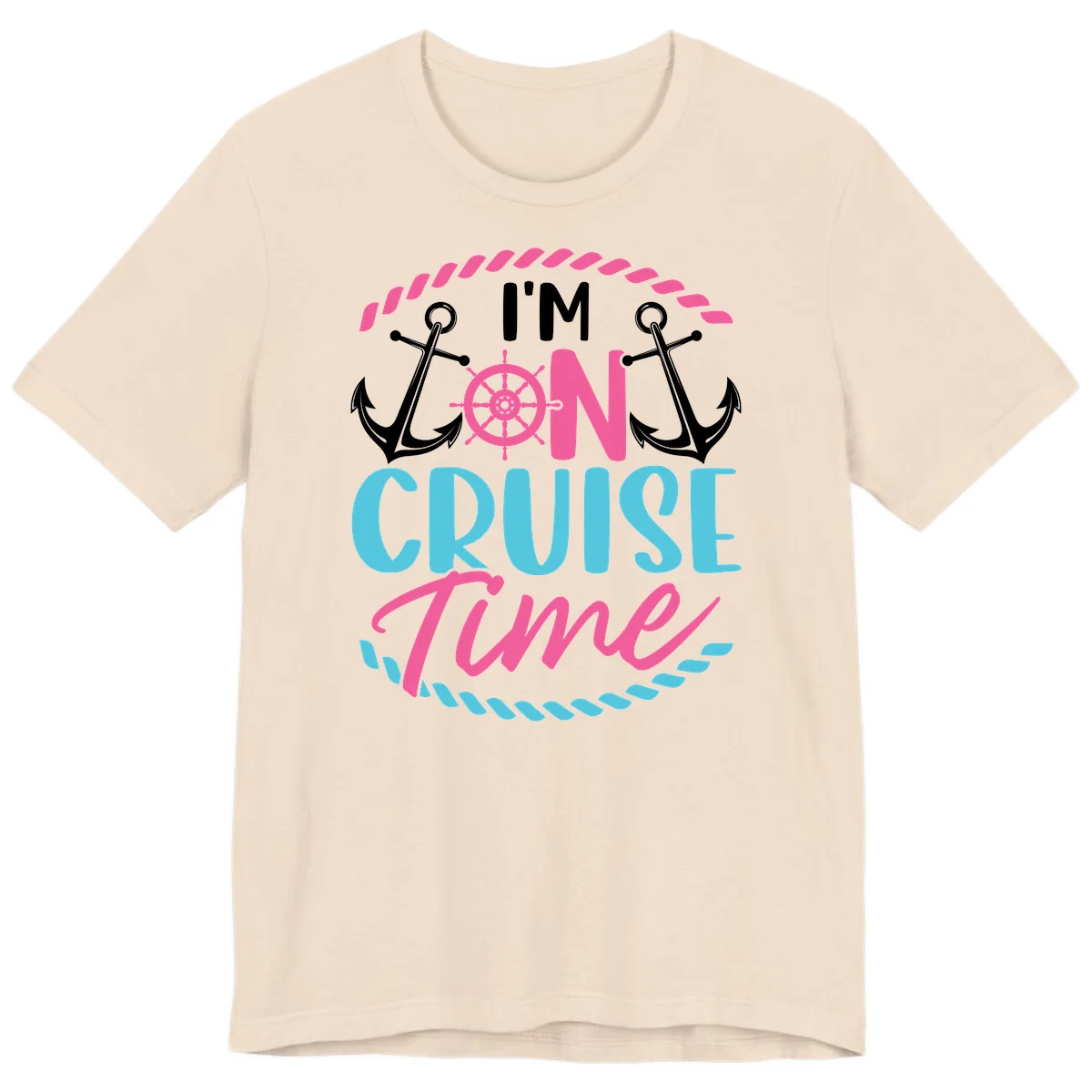 I'm On Cruise Time Premium T-Shirt in Soft Cream