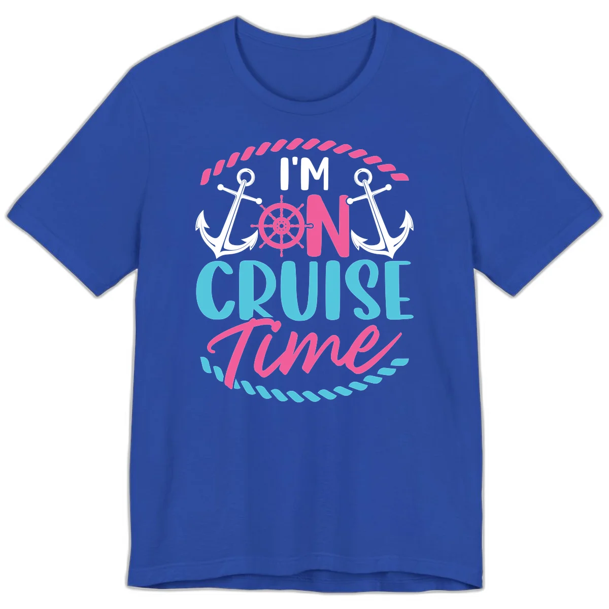I'm On Cruise Time Premium T-Shirt in True Royal