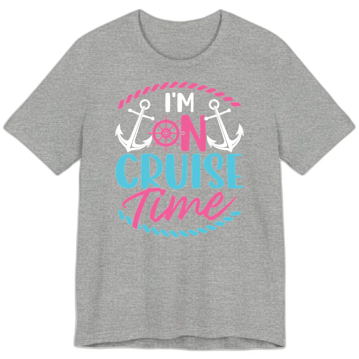 I'm On Cruise Time Premium T-Shirt in Athletic Heather
