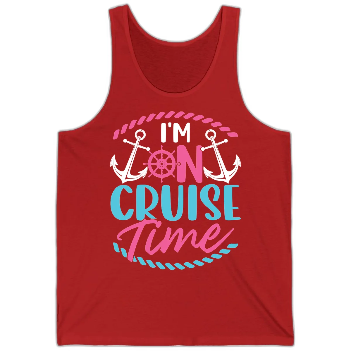 I'm On Cruise Time Tank in Red