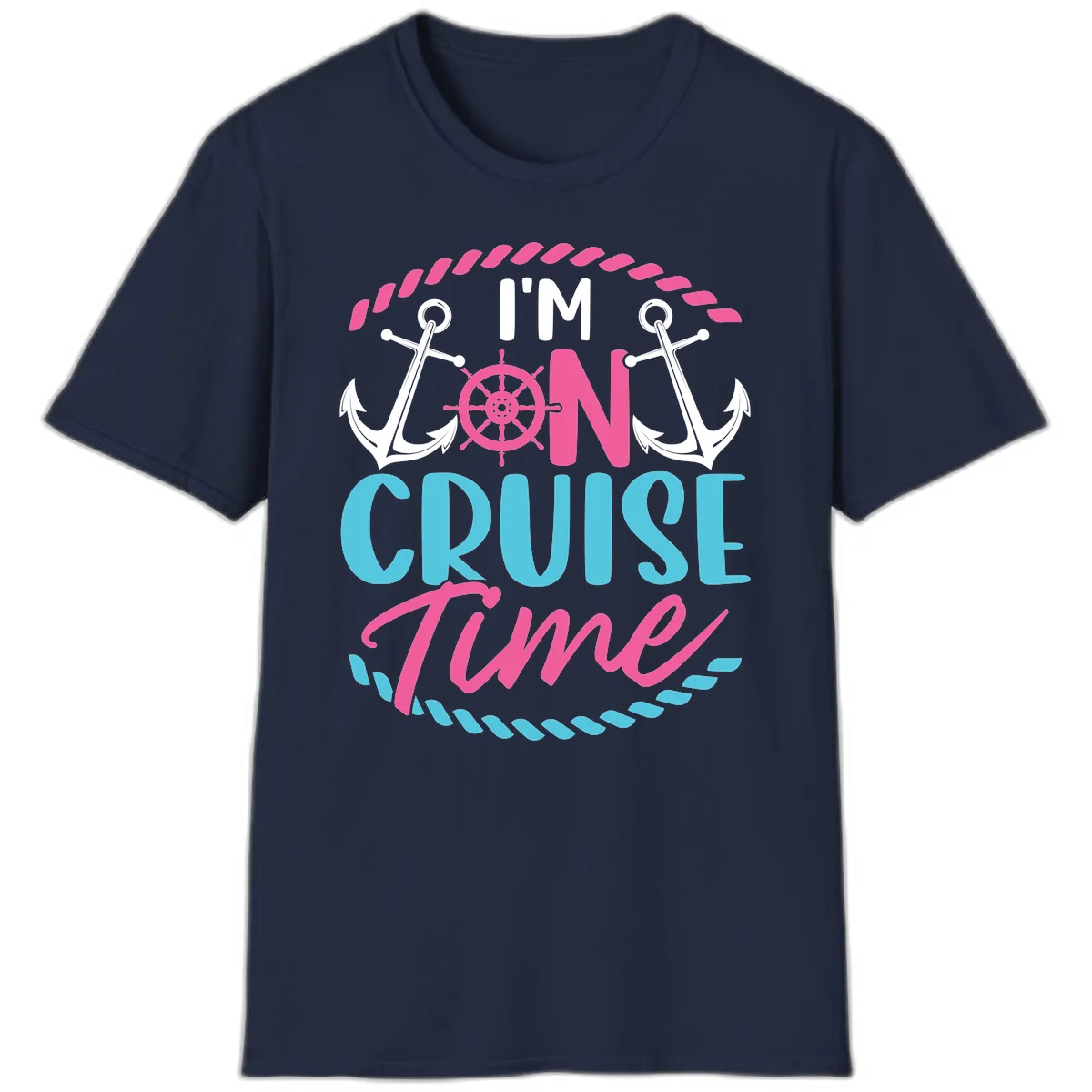 I'm On Cruise Time T-Shirt in Navy