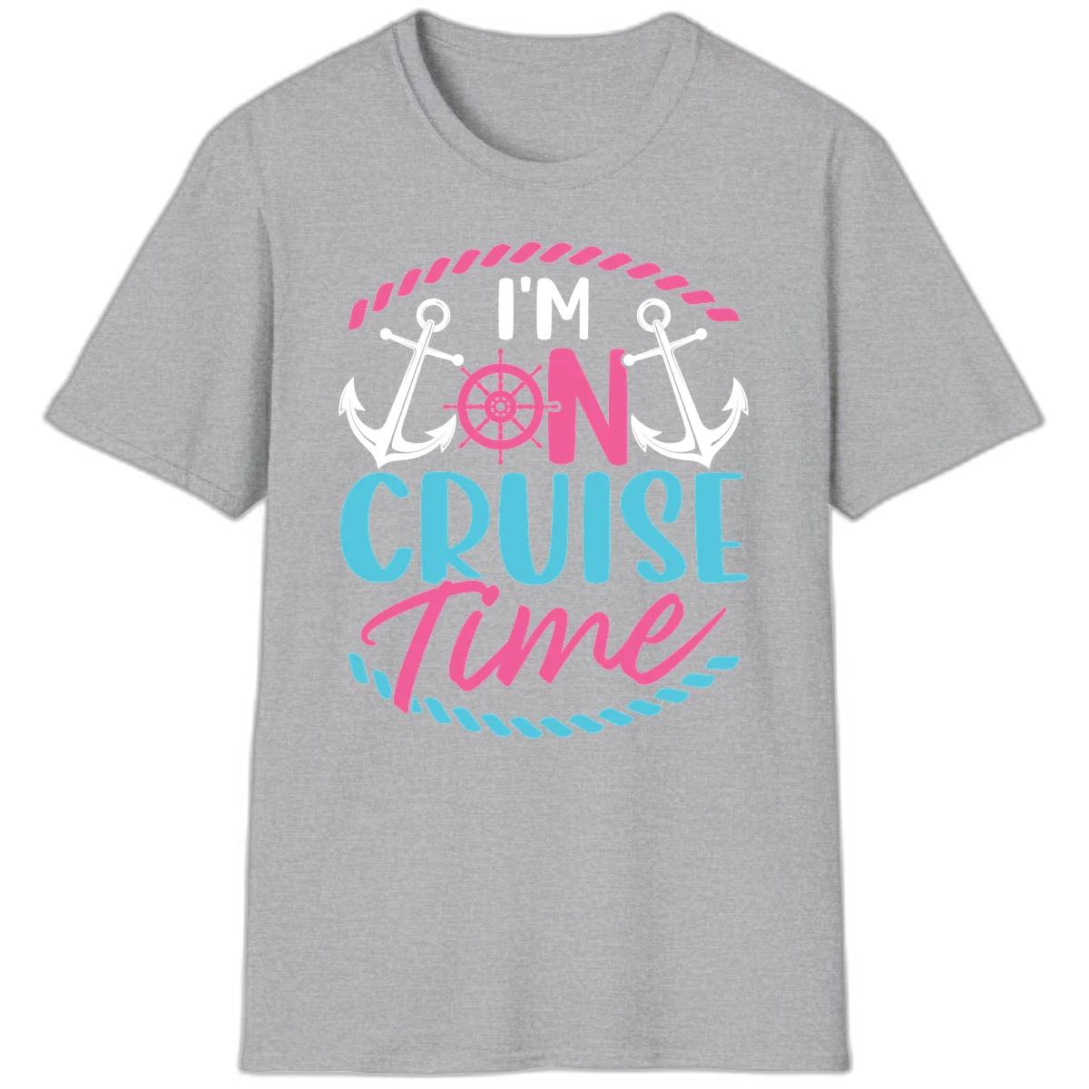 I'm On Cruise Time T-Shirt in Sport Grey