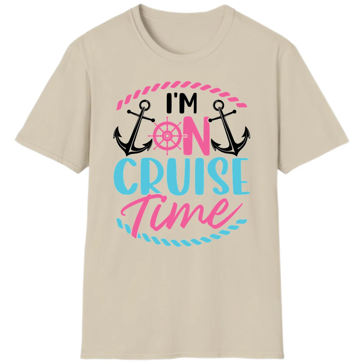 I'm On Cruise Time T-Shirt in Sand