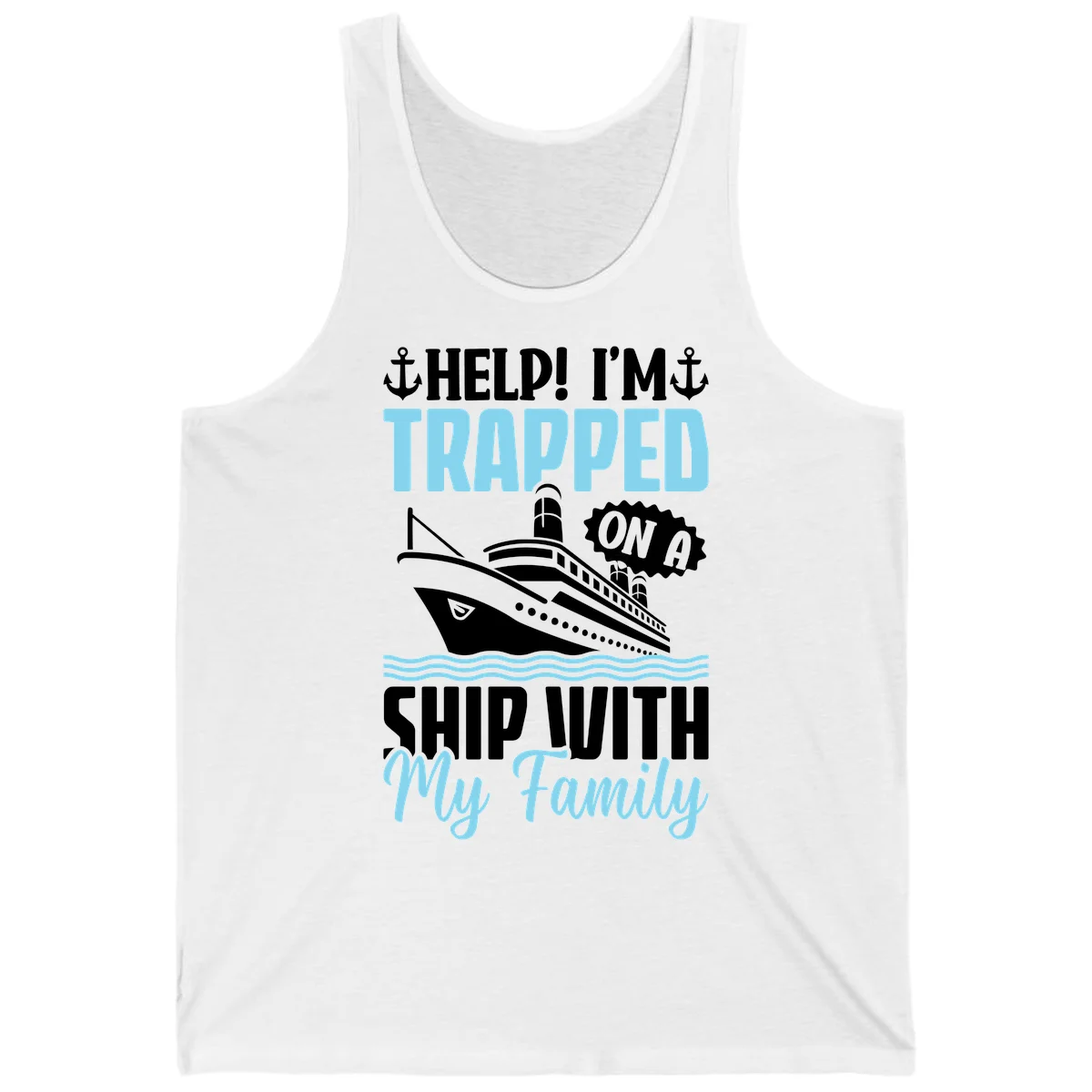 Trapped On A Ship With My Family Tank in White