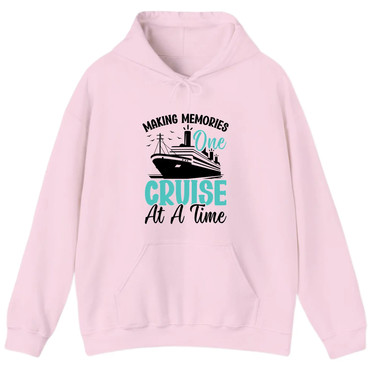 Making Memories One Cruise At A Time Hoodie in Light Pink