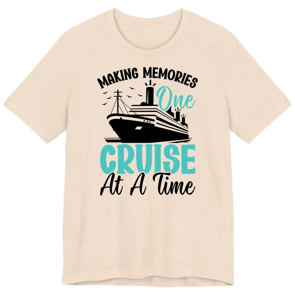 Making Memories One Cruise At A Time Premium T-Shirt in Soft Cream