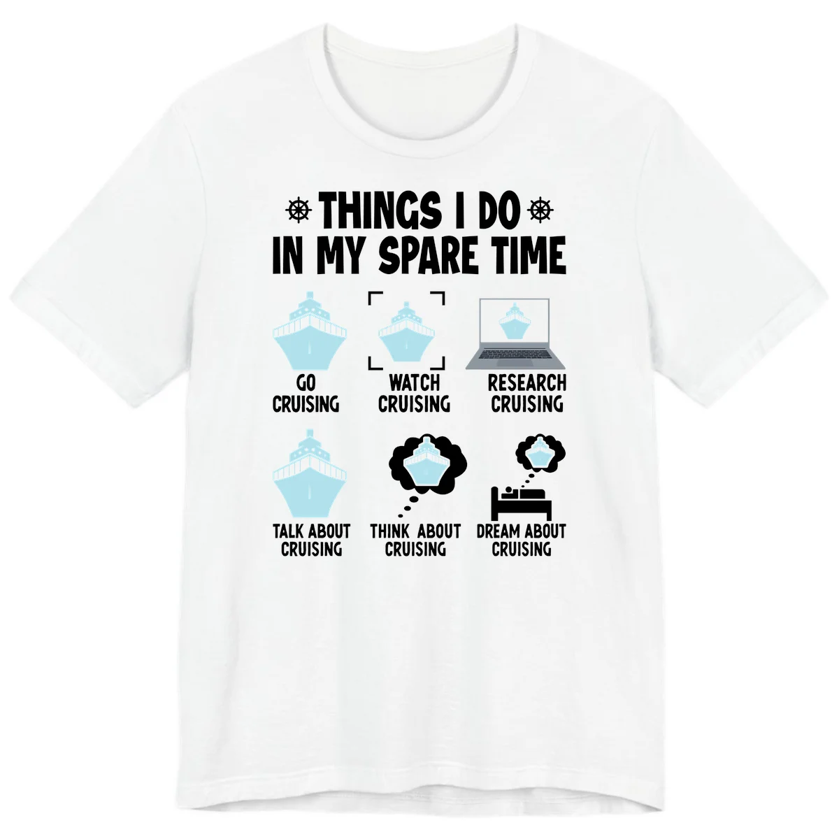 Things I Do In My Spare Time Cruising Premium T-Shirt in White