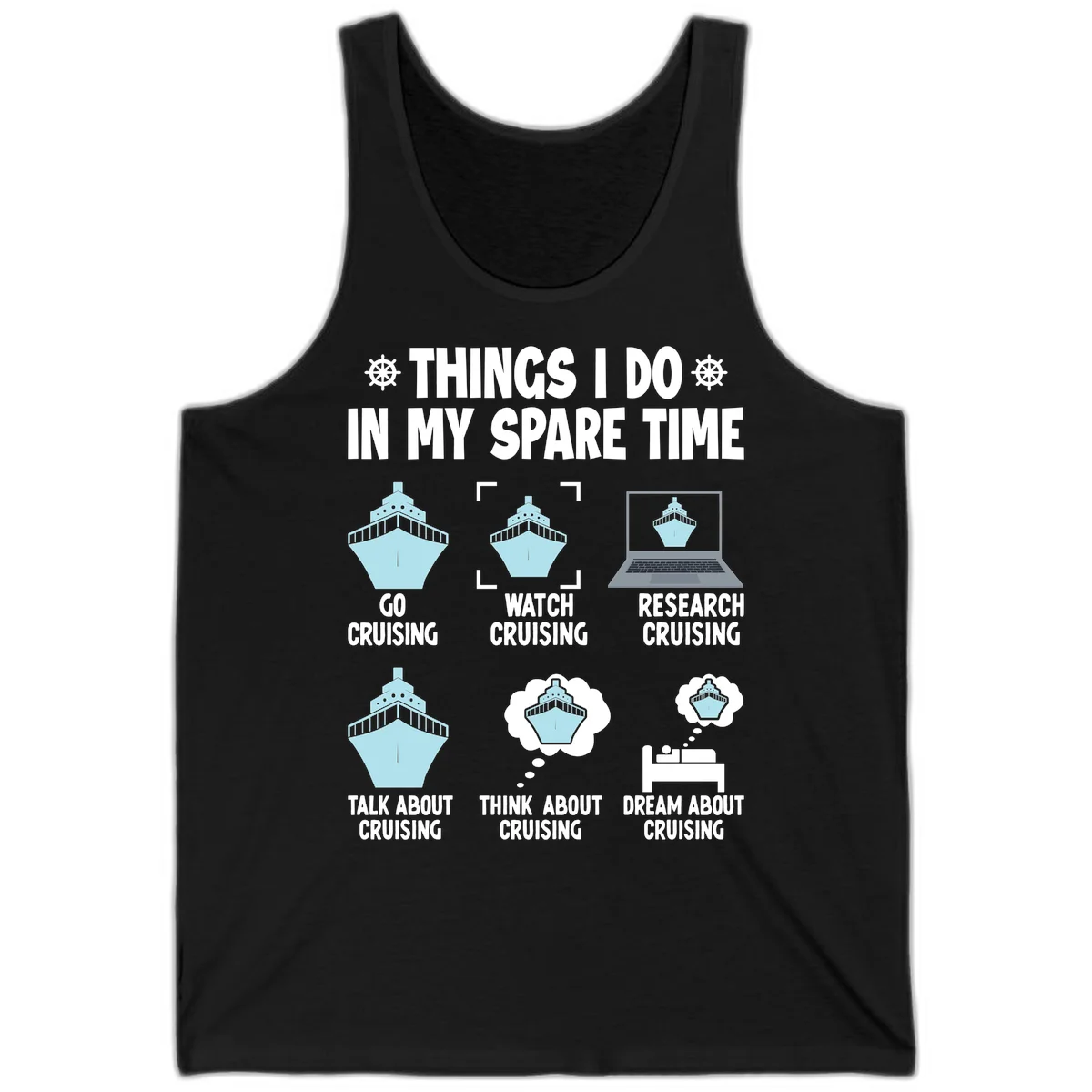 Things I Do In My Spare Time Cruising Tank in Black