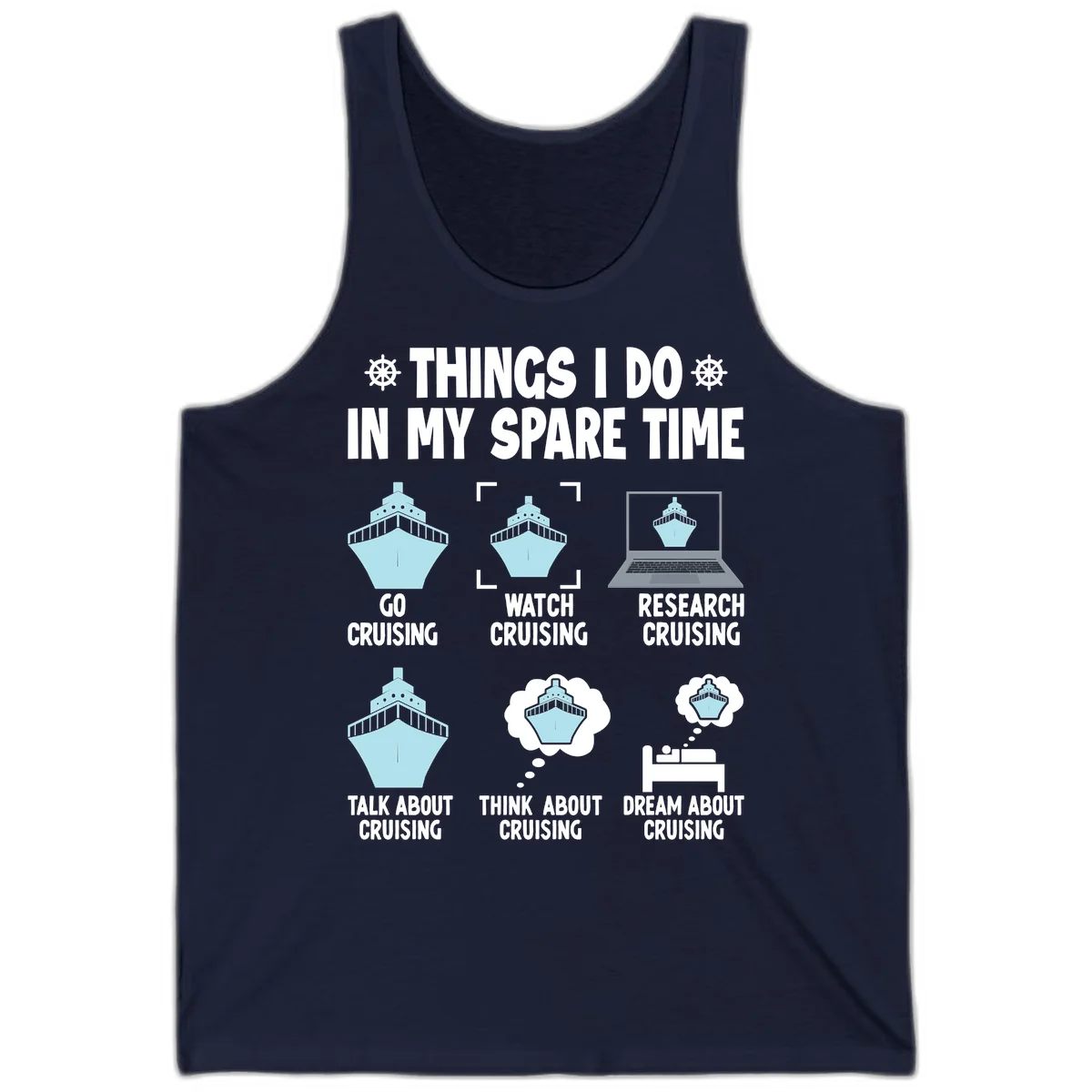 Things I Do In My Spare Time Cruising Tank in Navy