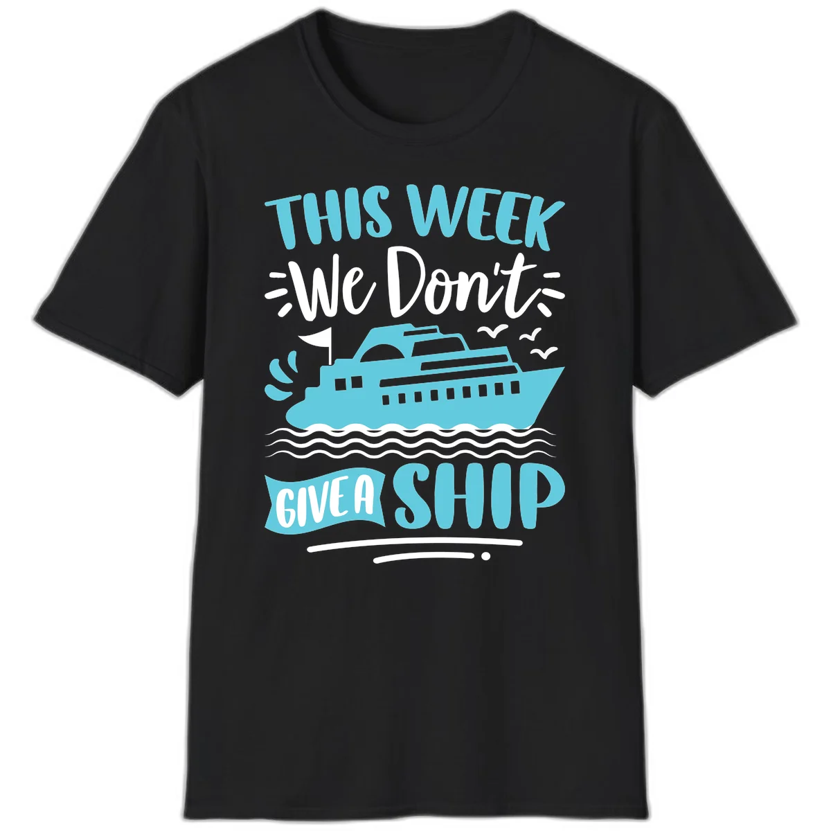 We Don't Give A Ship T-Shirt in Black