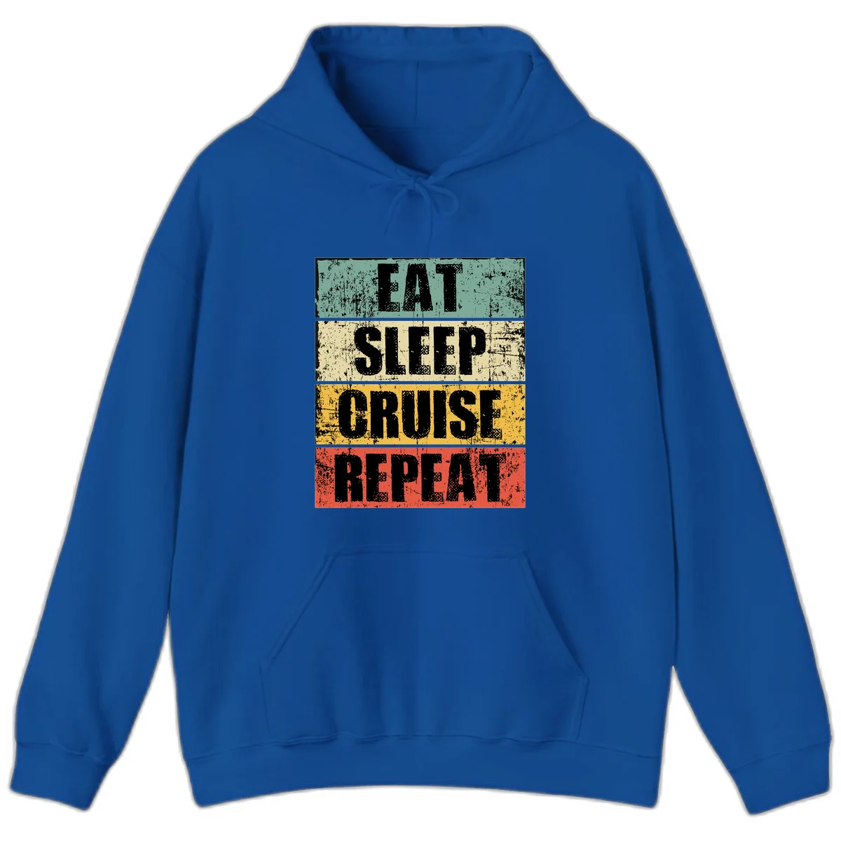 Eat Sleep Cruise Repeat Hoodie in Royal
