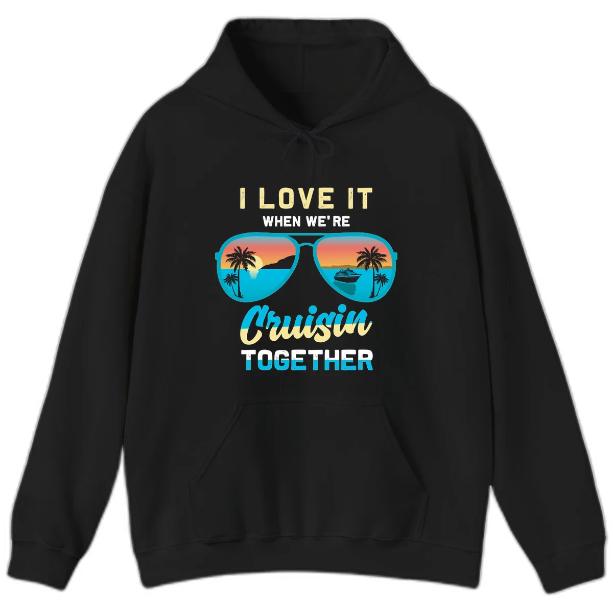Cruising When We're Cruisin Together Hoodie in Black