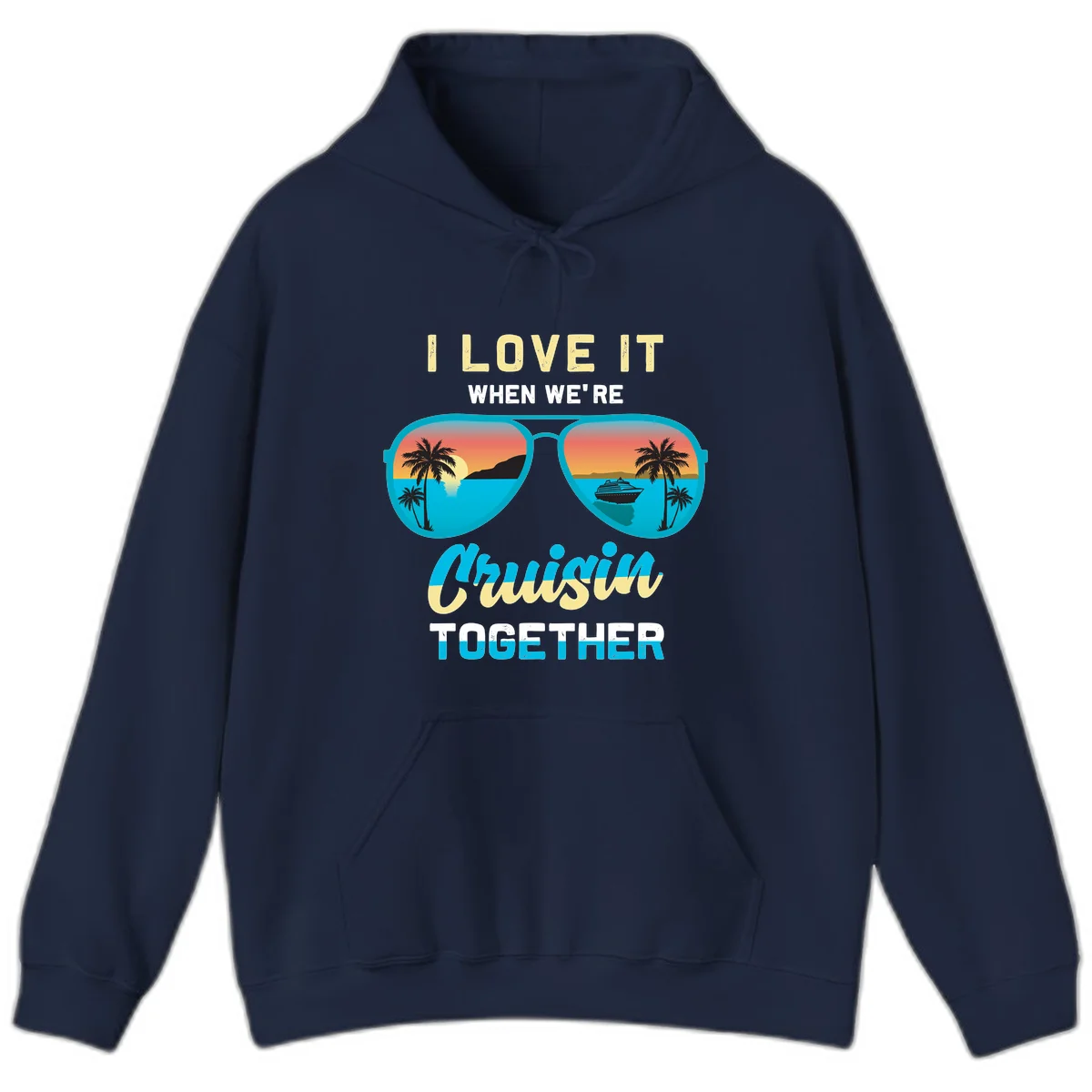 Cruising When We're Cruisin Together Hoodie in Navy