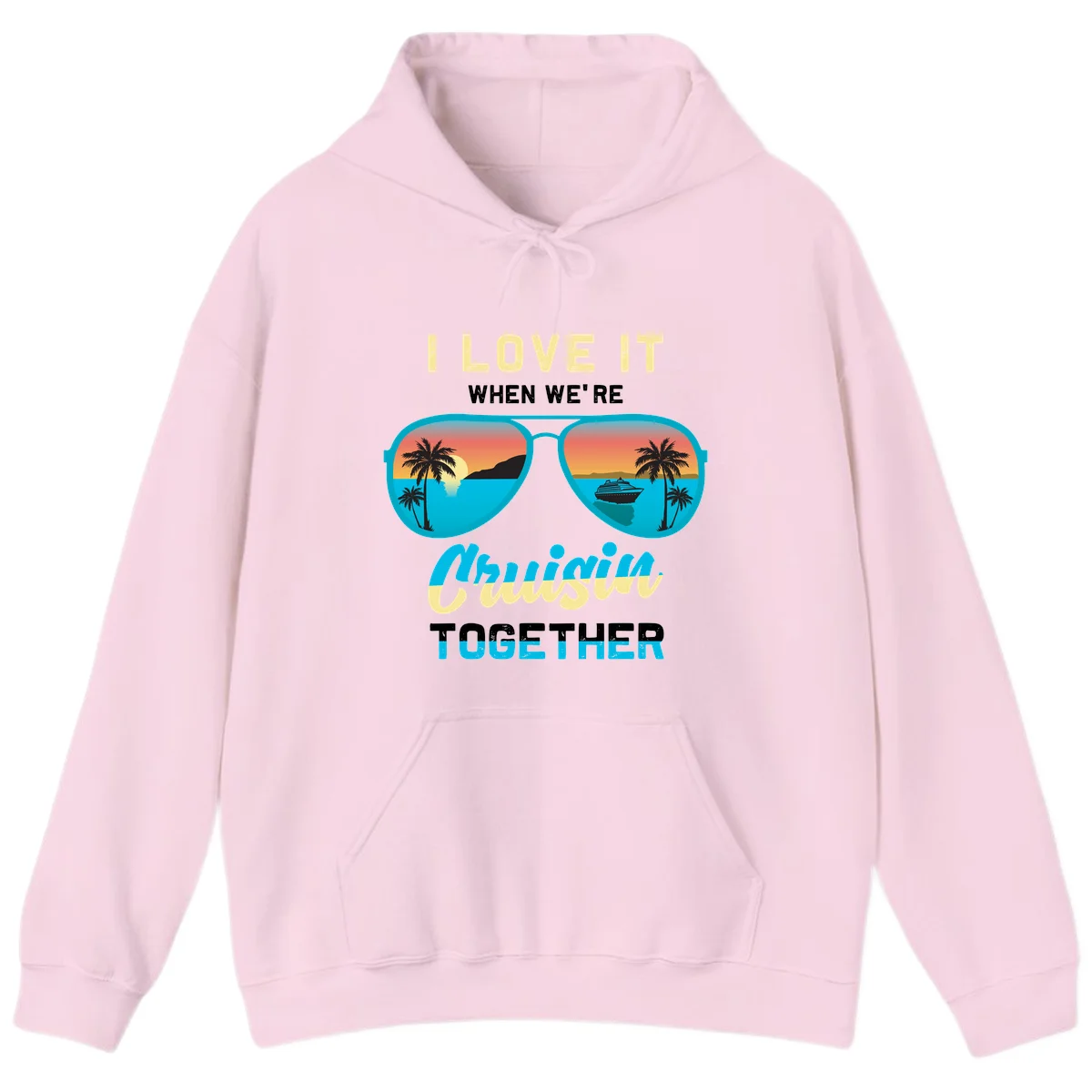 Cruising When We're Cruisin Together Hoodie in Light Pink