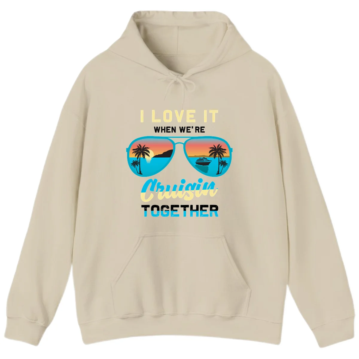 Cruising When We're Cruisin Together Hoodie in Sand