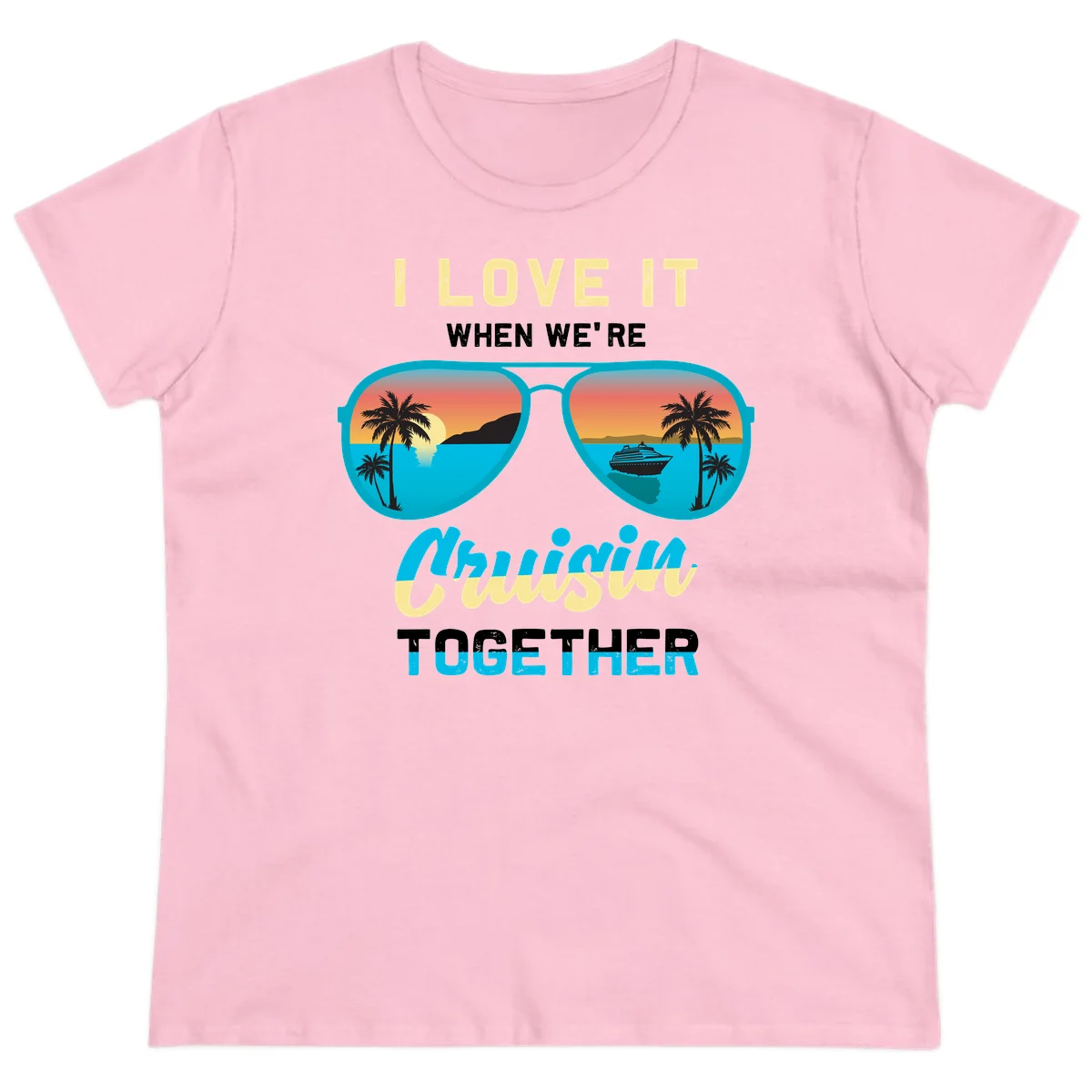 Cruising When We're Cruisin Together Ladies Tee in Light Pink