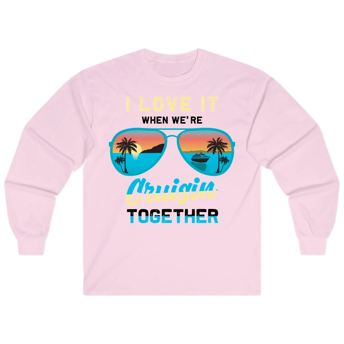 Cruising When We're Cruisin Together Long Sleeve in Light Pink