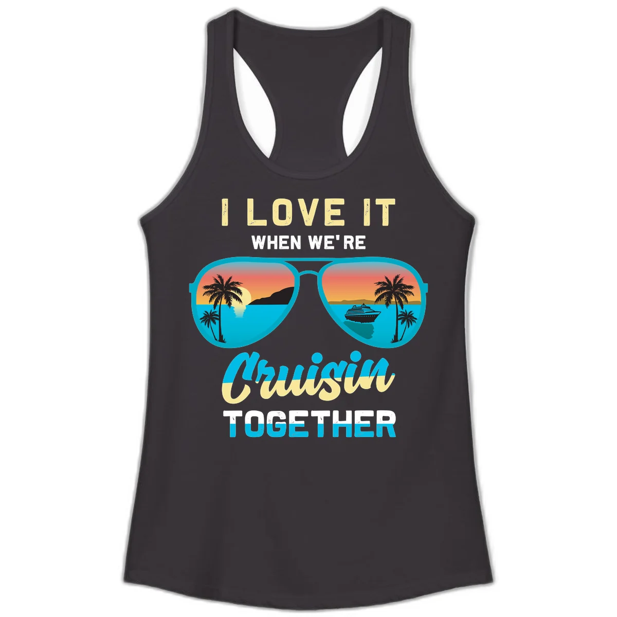 Cruising When We're Cruisin Together Ladies Tank in Black