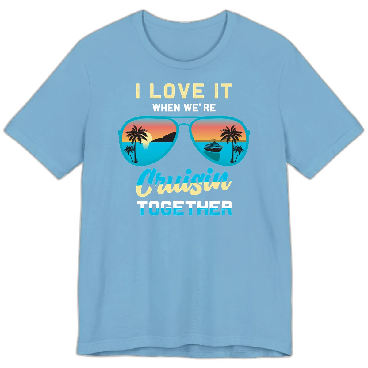 Cruising When We're Cruisin Together Premium T-Shirt in Ocean Blue