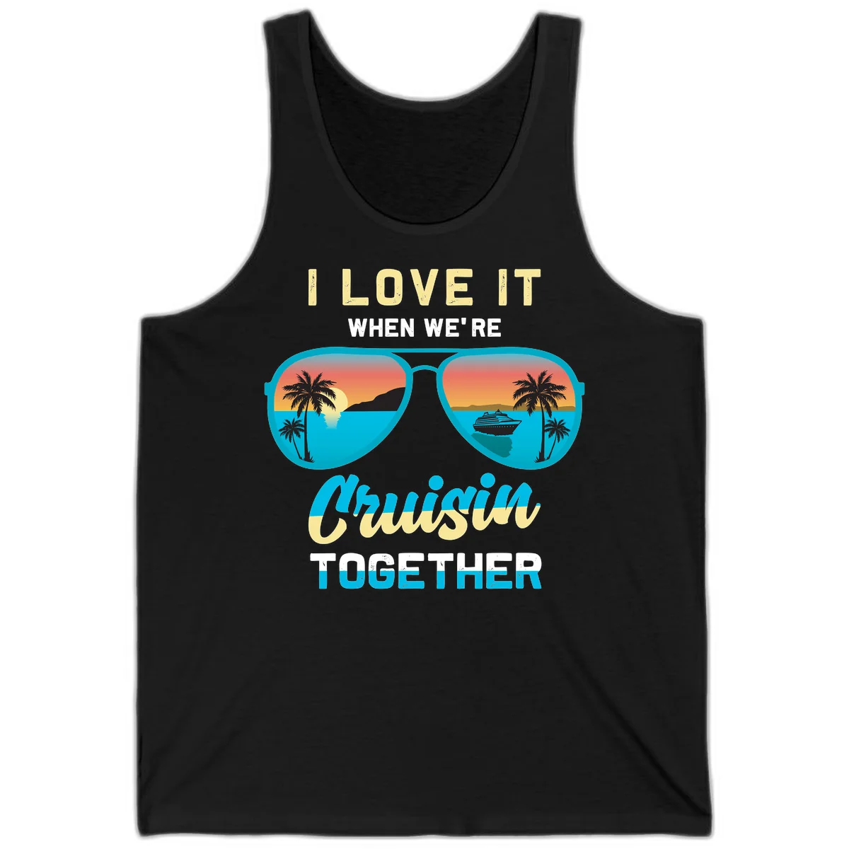 Cruising When We're Cruisin Together Tank in Black