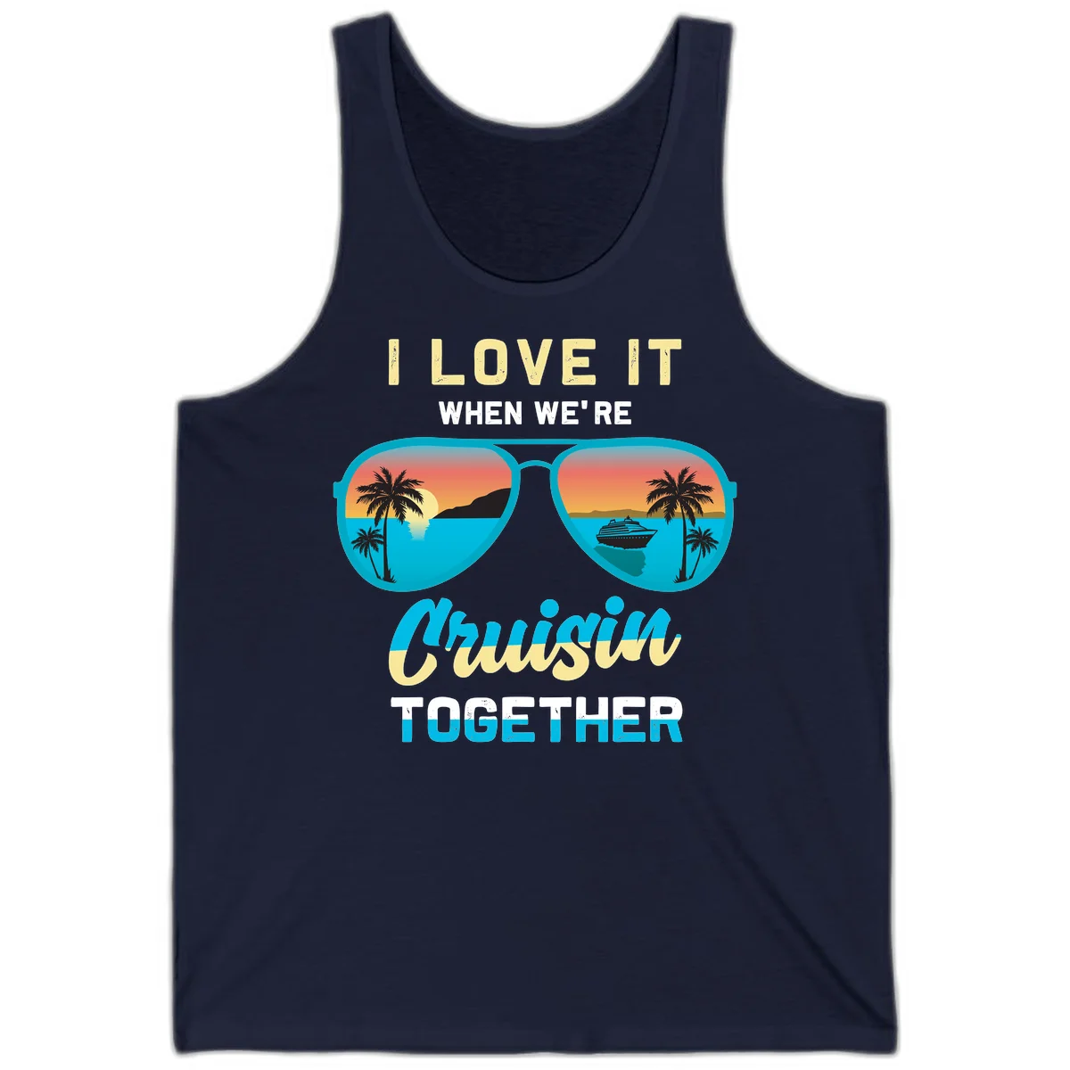 Cruising When We're Cruisin Together Tank in Navy