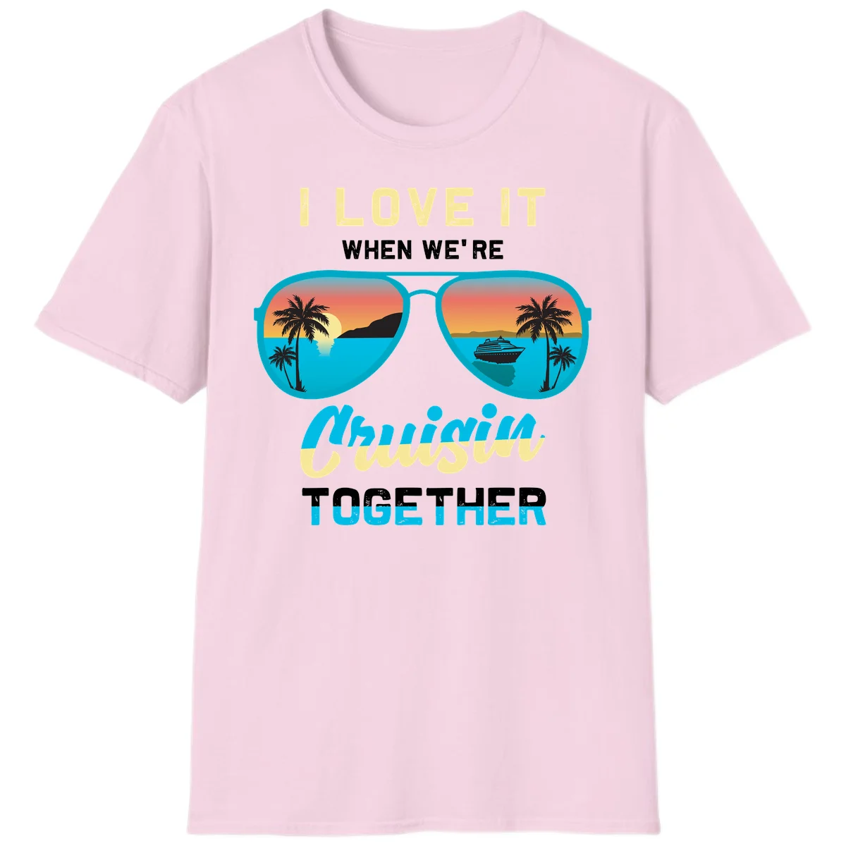 Cruising When We're Cruisin Together T-Shirt in Light Pink