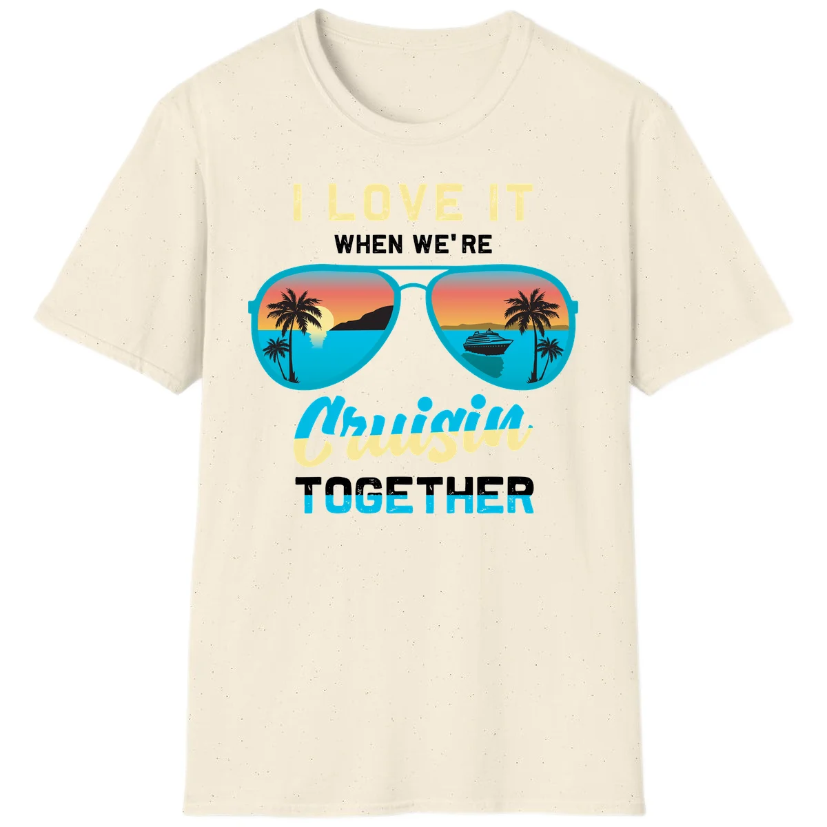 Cruising When We're Cruisin Together T-Shirt in Natural