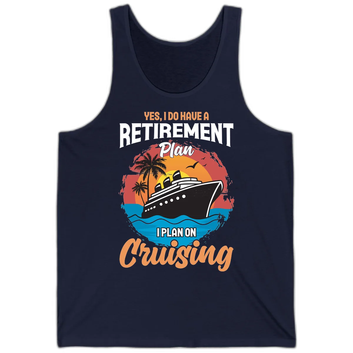 Retirement Plan Cruising Tank in Navy