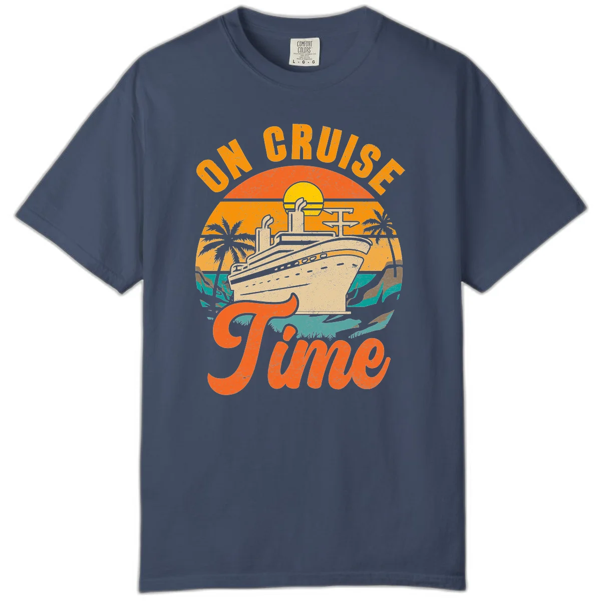 On Cruise Time Comfort Colors Cruise Tee in Midnight