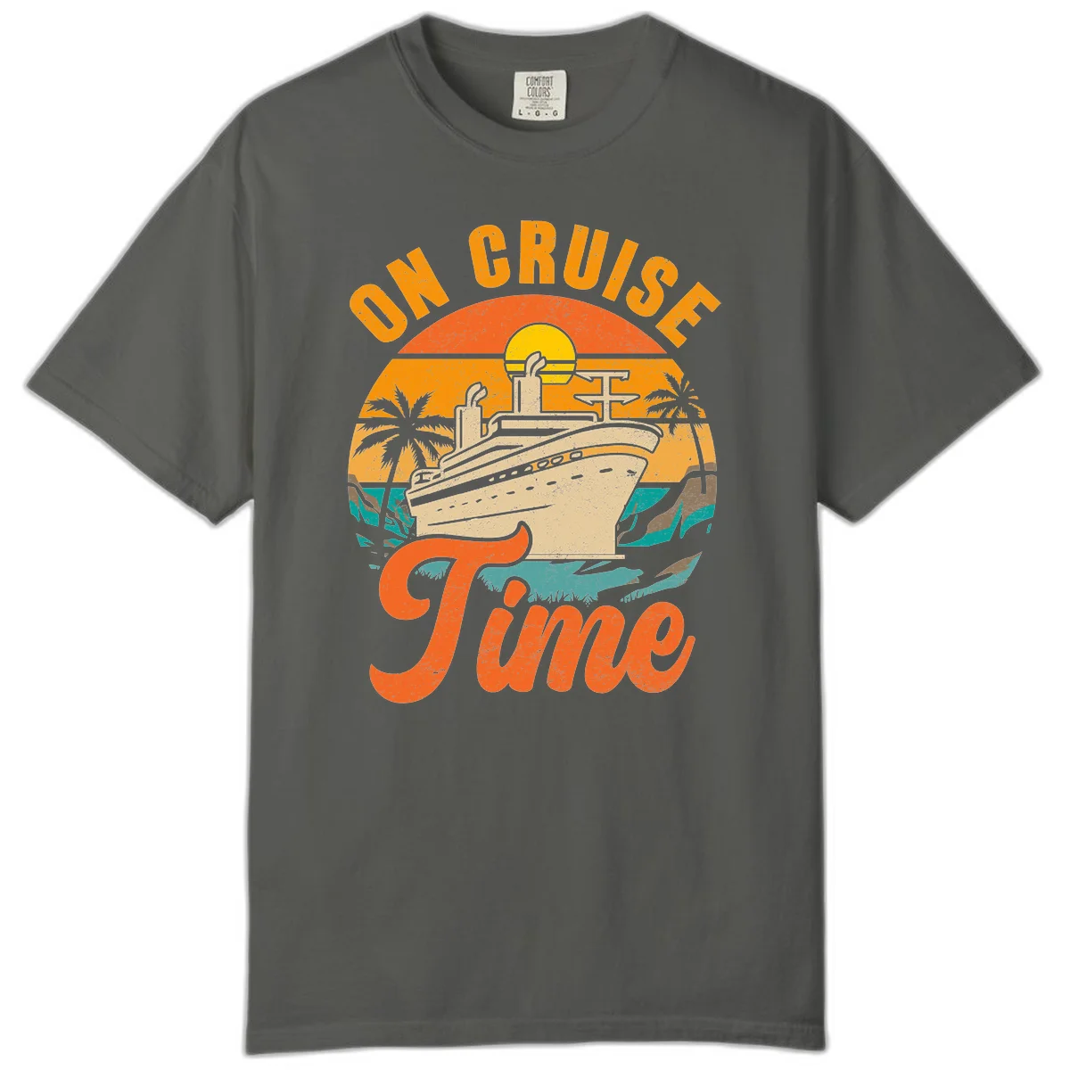 On Cruise Time Comfort Colors Cruise Tee in Pepper
