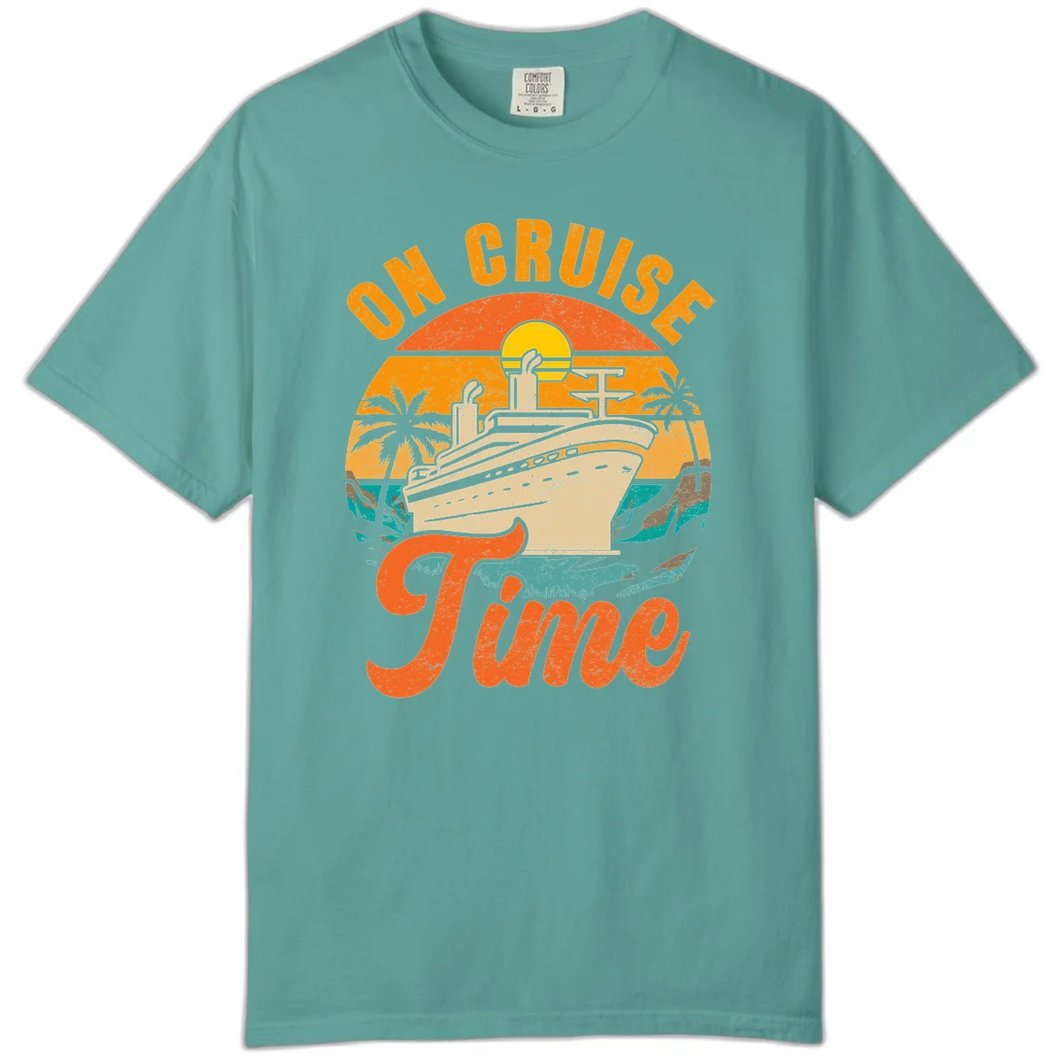 On Cruise Time Comfort Colors Cruise Tee in Seafoam