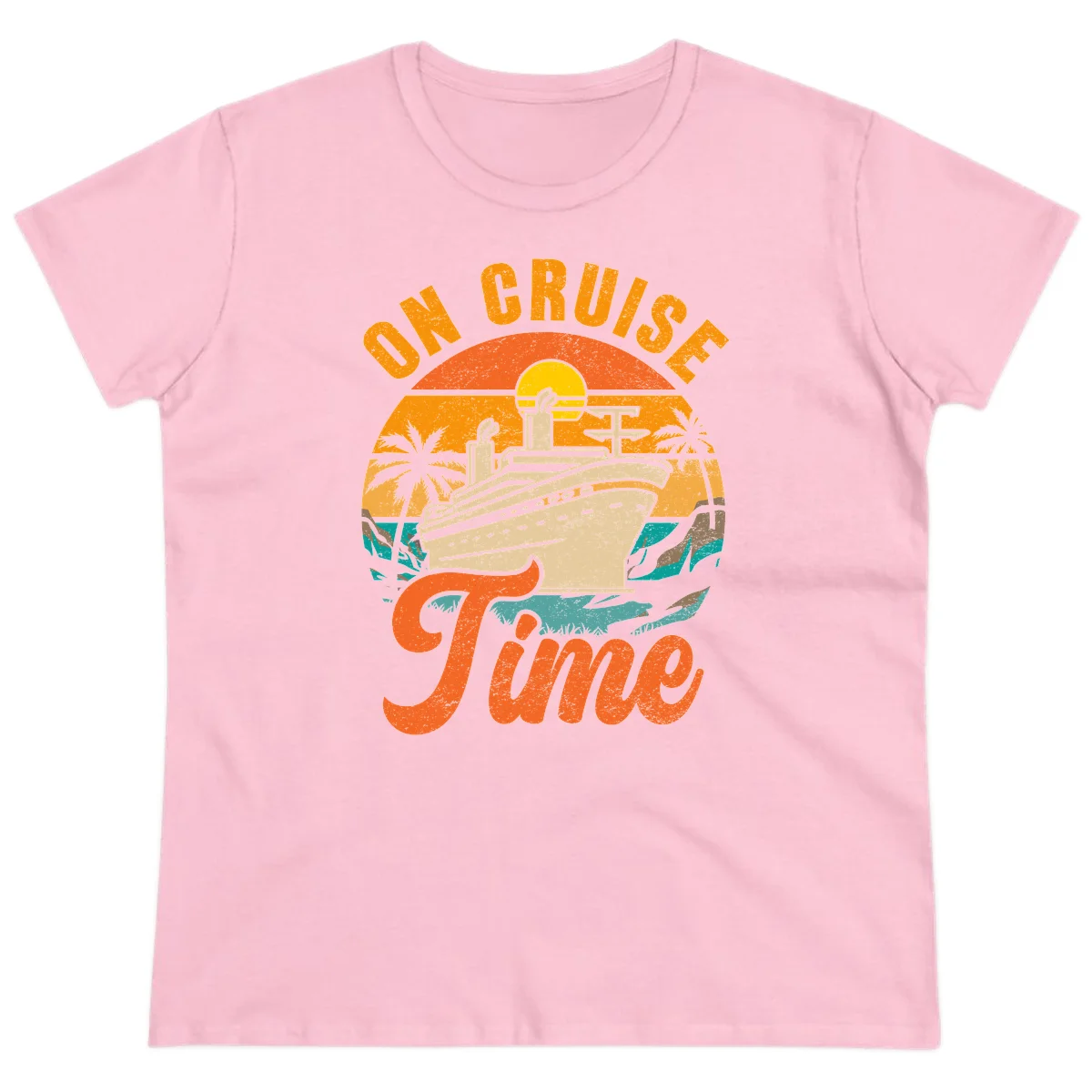 On Cruise Time Ladies Fit Retro Cruise Tee in Light Pink