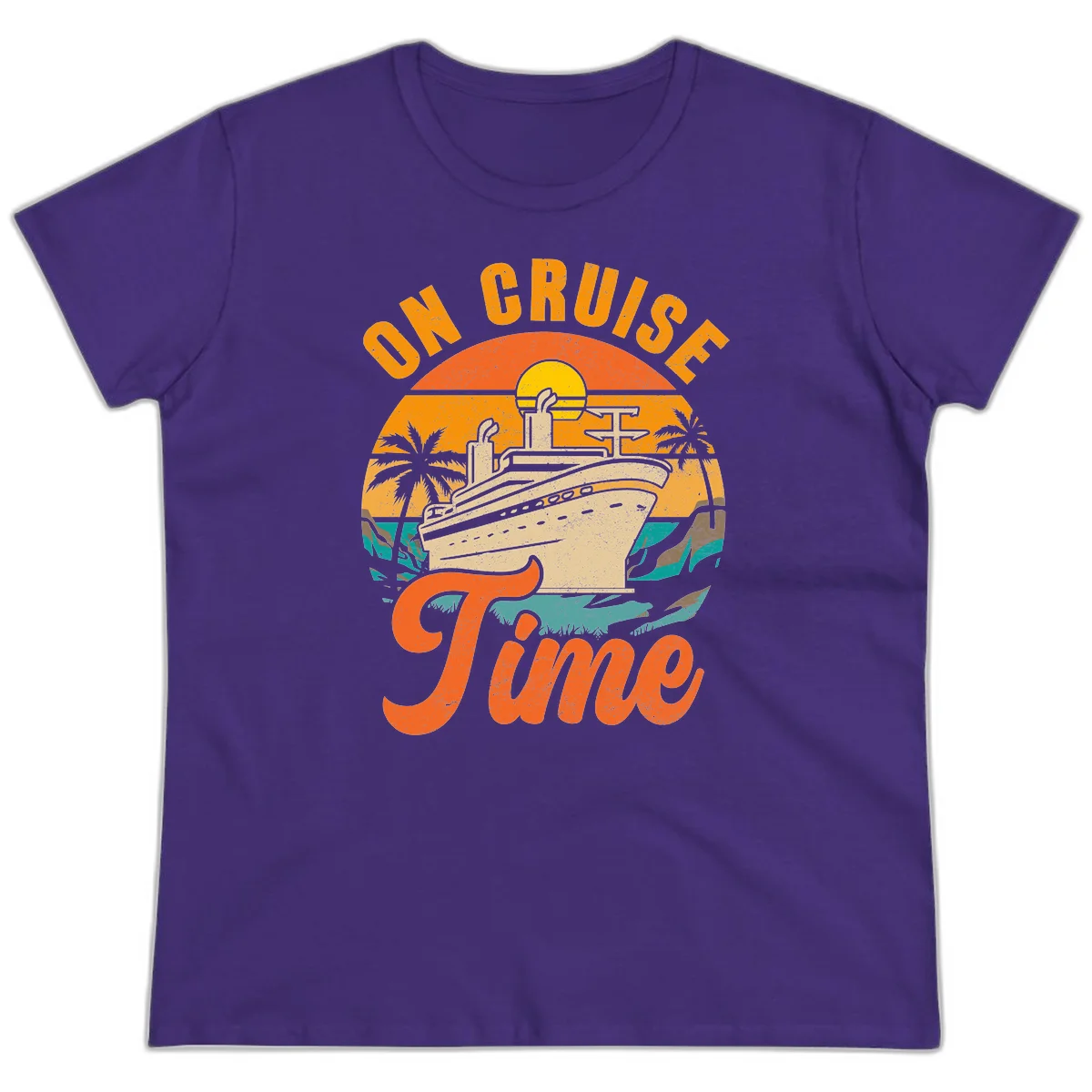 On Cruise Time Ladies Fit Retro Cruise Tee in Purple