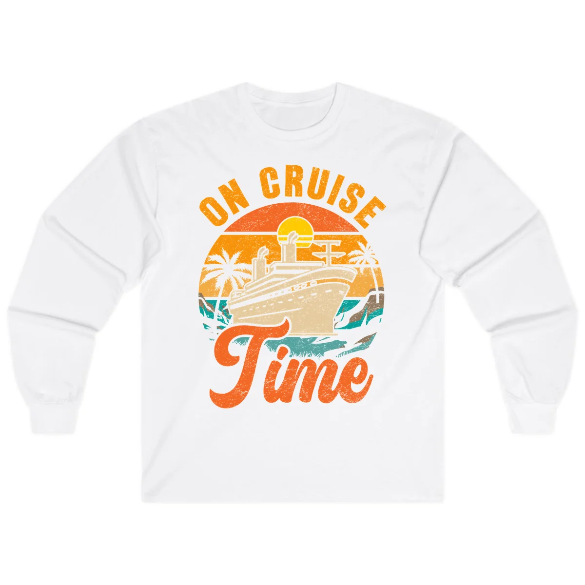 On Cruise Time Long Sleeve Vintage Cruise Shirt in White