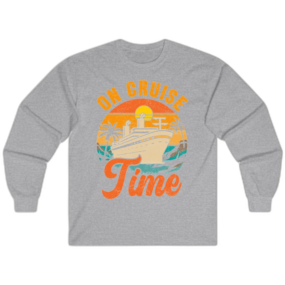 On Cruise Time Long Sleeve Vintage Cruise Shirt in Sport Grey