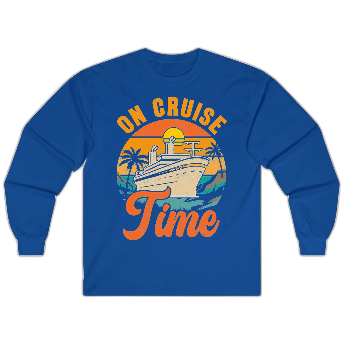 On Cruise Time Long Sleeve Vintage Cruise Shirt in Royal