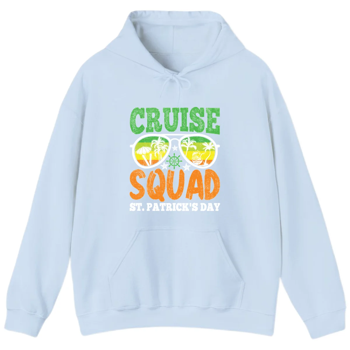Cruise Squad Squad Sunglasses Hoodie in Light Blue