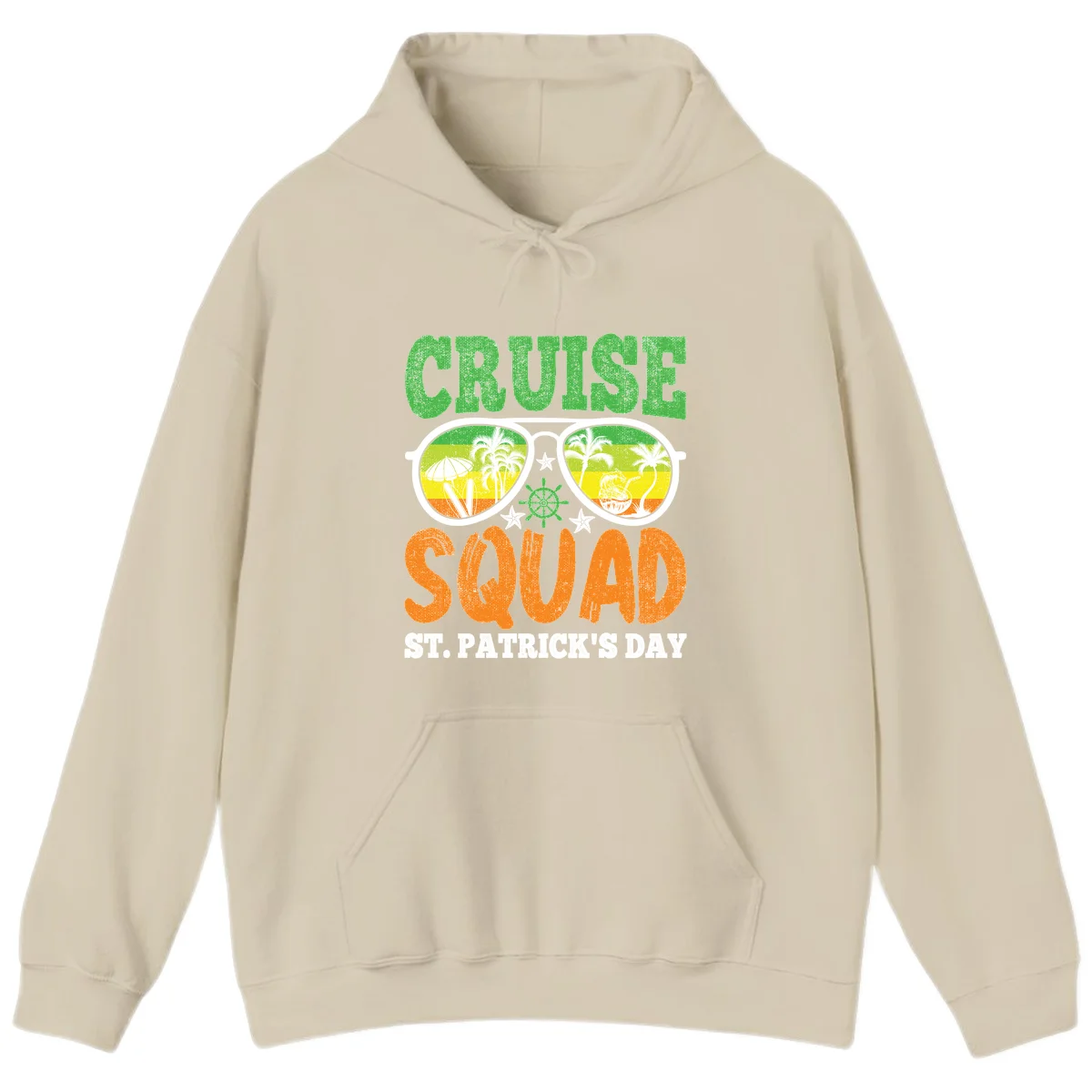 Cruise Squad Squad Sunglasses Hoodie in Sand