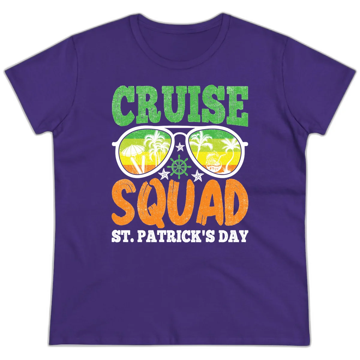 Cruise Squad Squad Sunglasses Ladies Tee in Purple