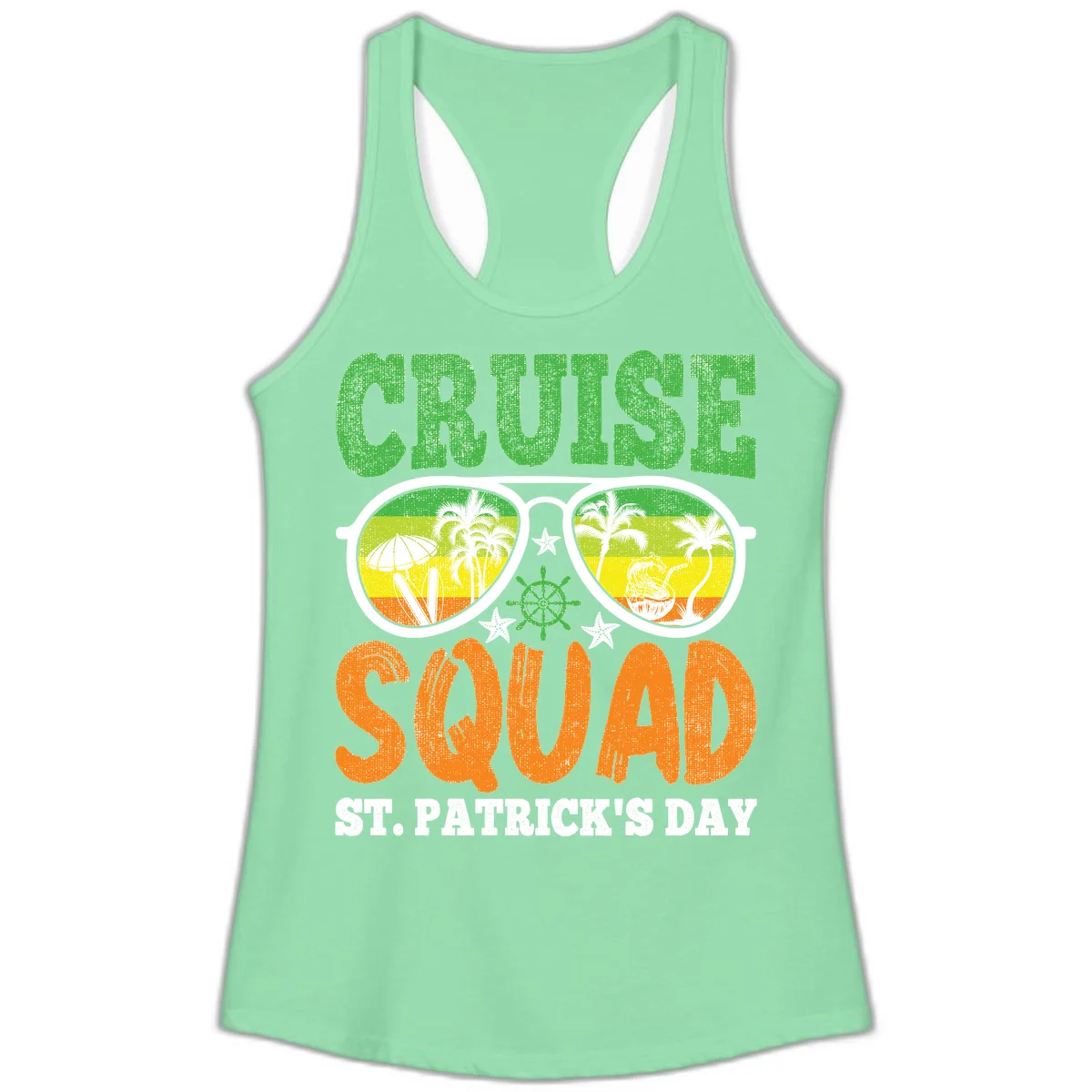 Cruise Squad Squad Sunglasses Ladies Tank in Solid Mint