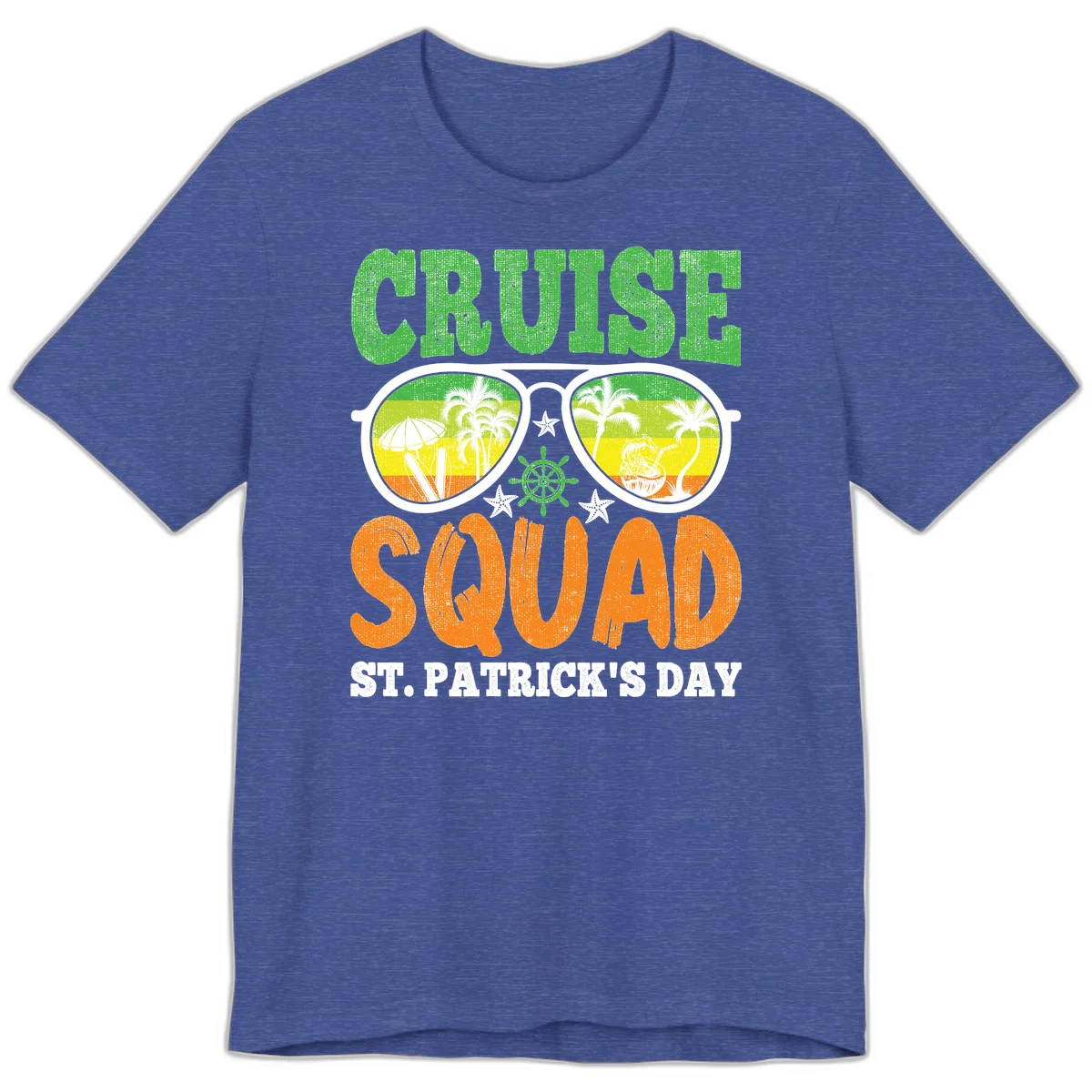Cruise Squad Squad Sunglasses Premium T-Shirt in Heather True Royal