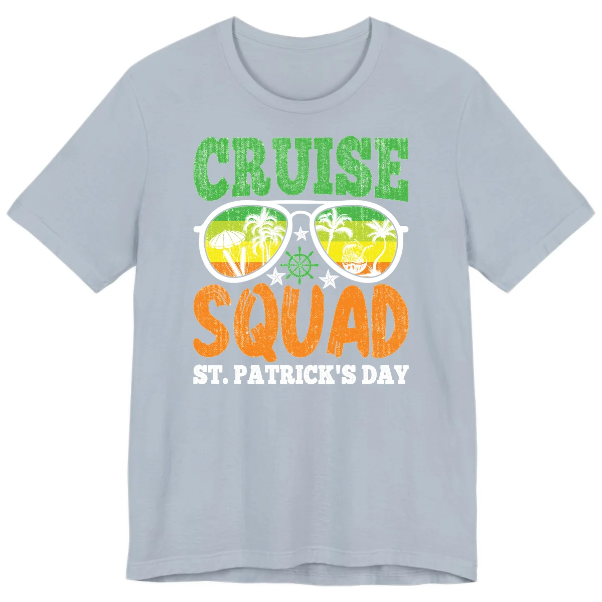 Cruise Squad Squad Sunglasses Premium T-Shirt in Light Blue