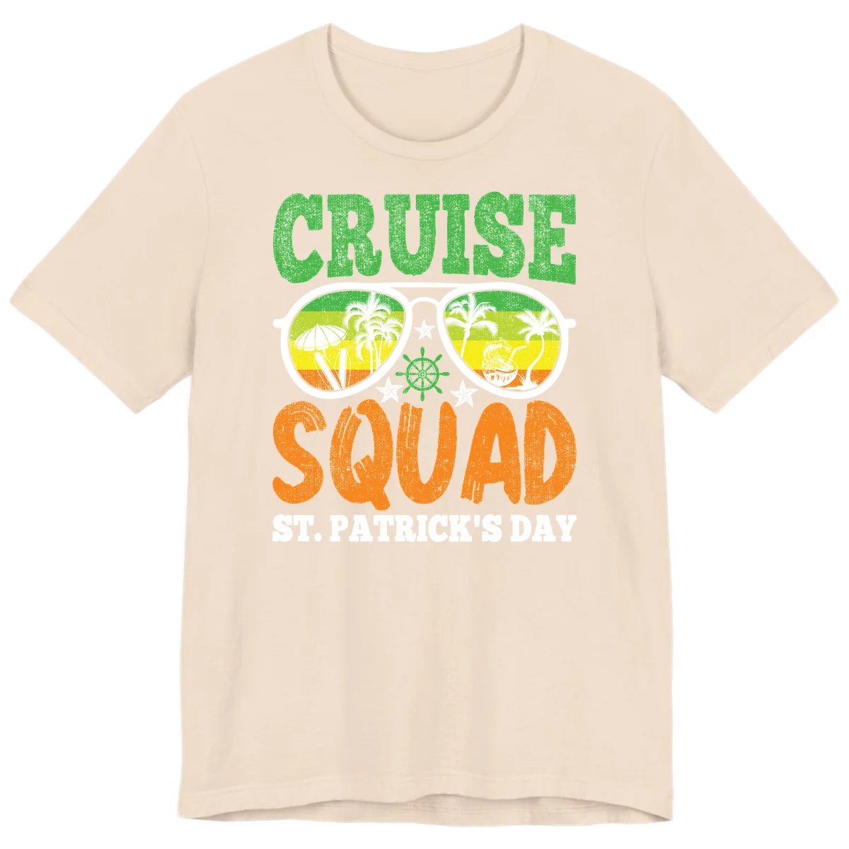 Cruise Squad Squad Sunglasses Premium T-Shirt in Soft Cream