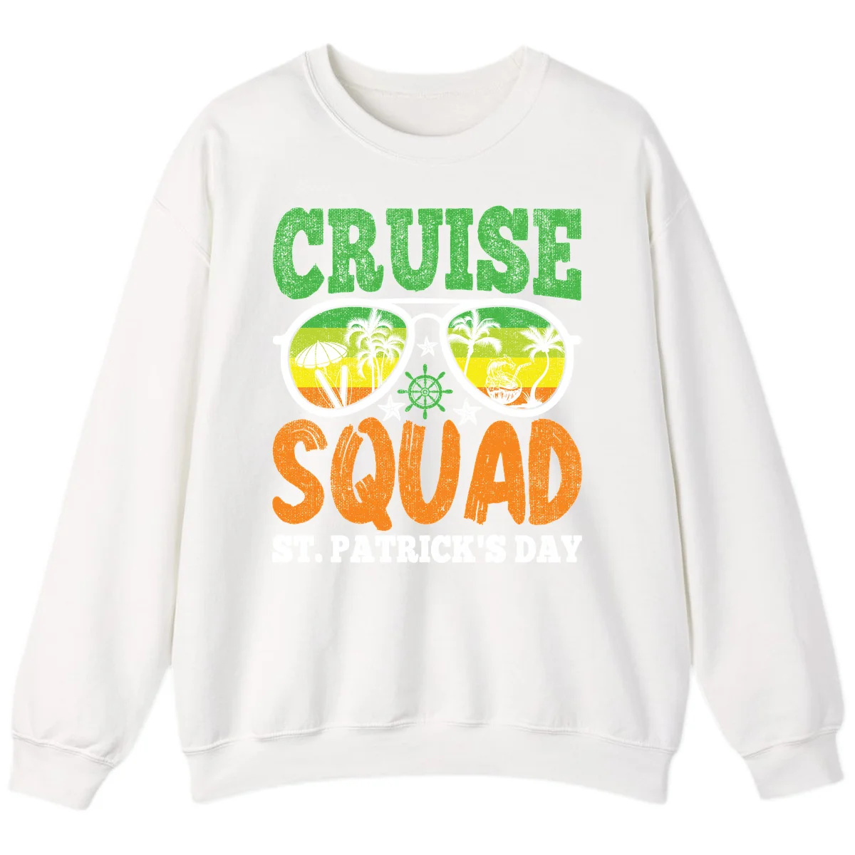 Cruise Squad Squad Sunglasses Sweatshirt in White