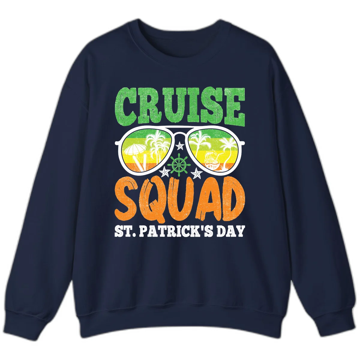 Cruise Squad Squad Sunglasses Sweatshirt in Navy